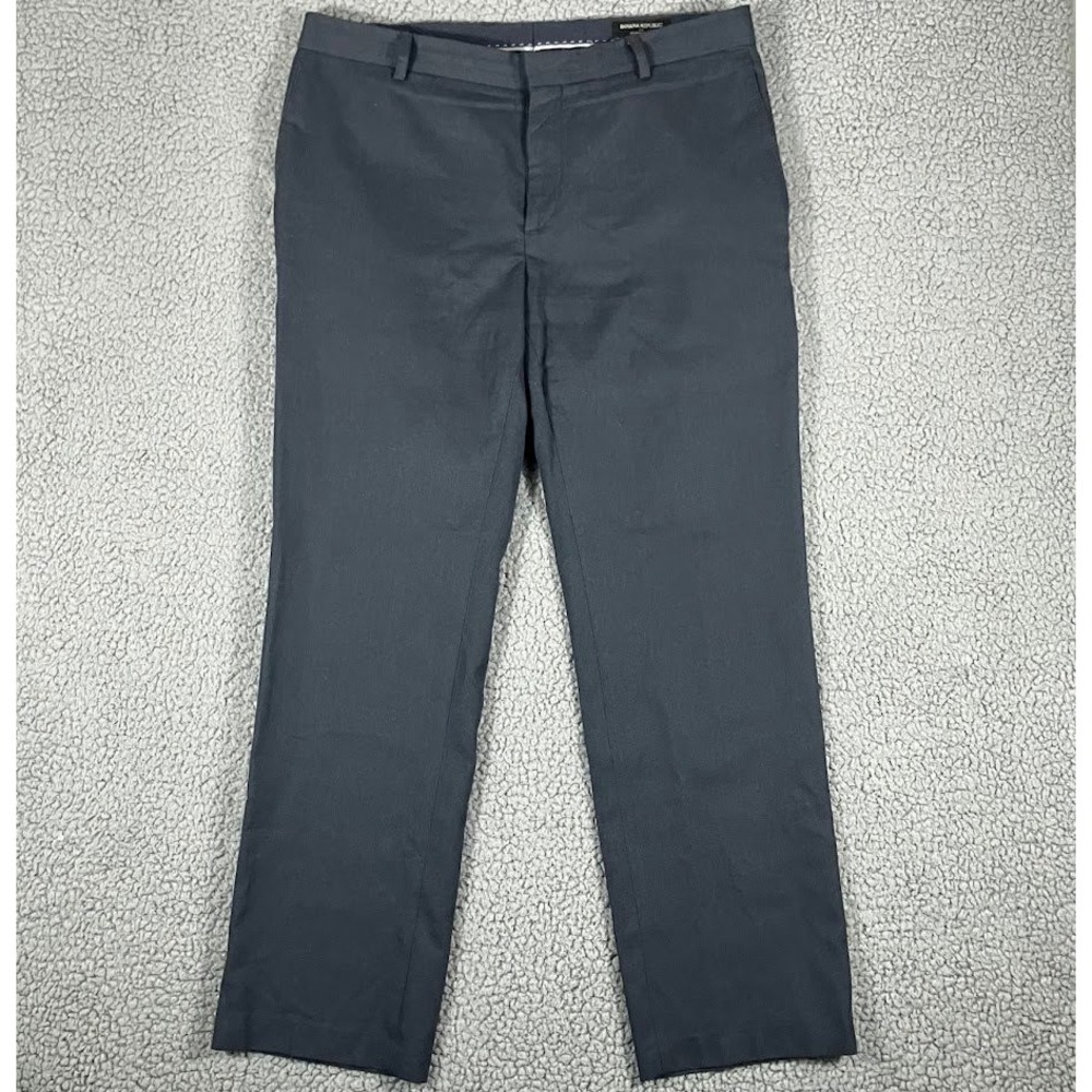 Banana Republic Mens Tailored Slim Fit Dress Pants Dark Navy 34x30